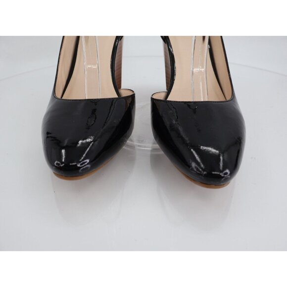 Cole Haan Women Lacey Wedge Ankle Strap Size 9 Black Patent Leather Ankle Strap - Picture 3 of 11